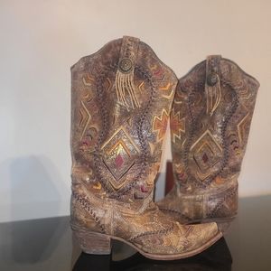 Corral vintage authentic leather boots made in Mexico